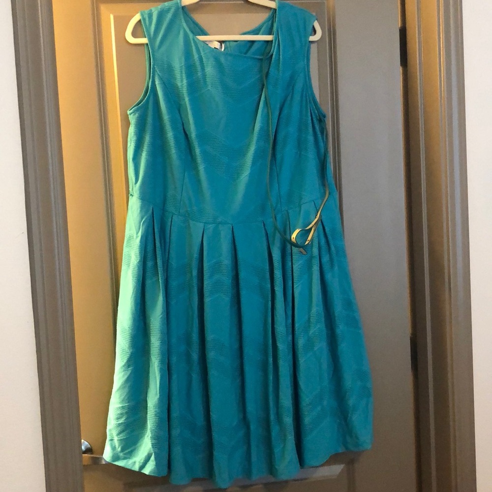 Teal 18w dress